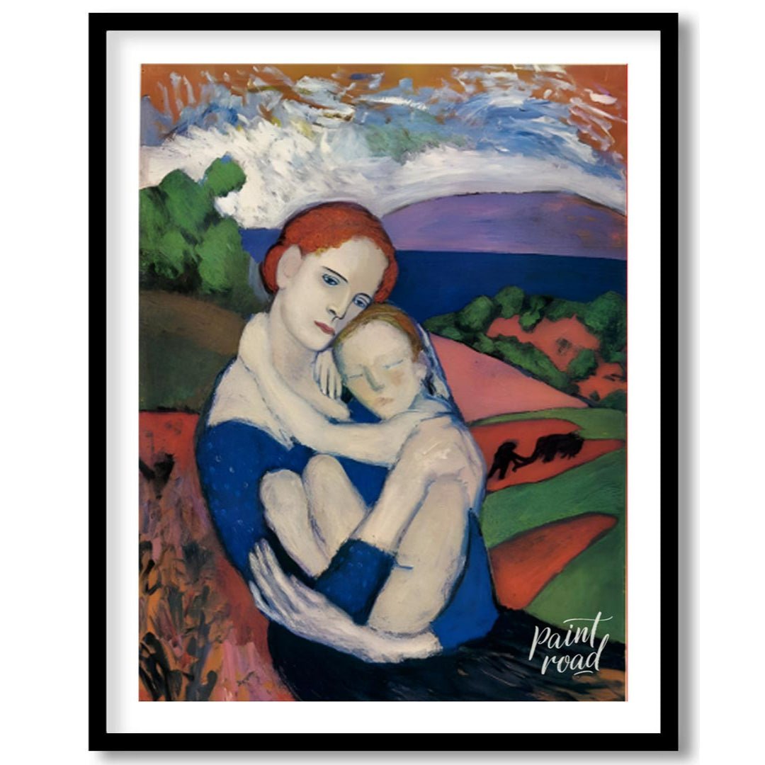 Motherhood (La Maternité) Painting available online at Paintroad showing art art collection. and blue dress