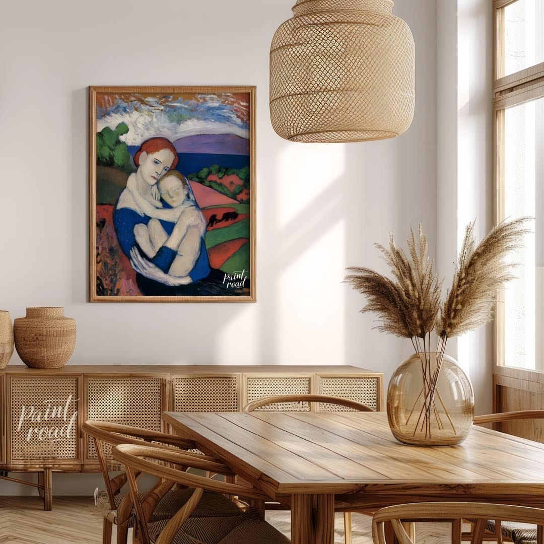 Motherhood (La Maternité) Painting available online at Paintroad showing art art collection. and blue dress