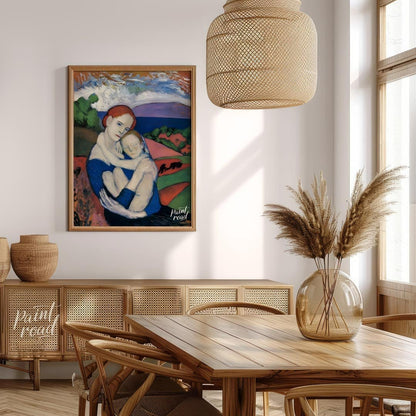 Motherhood (La Maternité) Painting available online at Paintroad showing art art collection. and blue dress