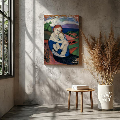 Motherhood (La Maternité) Painting available online at Paintroad showing art art collection. and blue dress