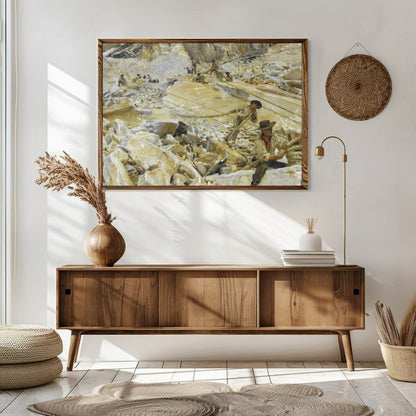 Immerse yourself in the rugged beauty and industrious spirit of a mountain quarry scene. This for Sitting Area