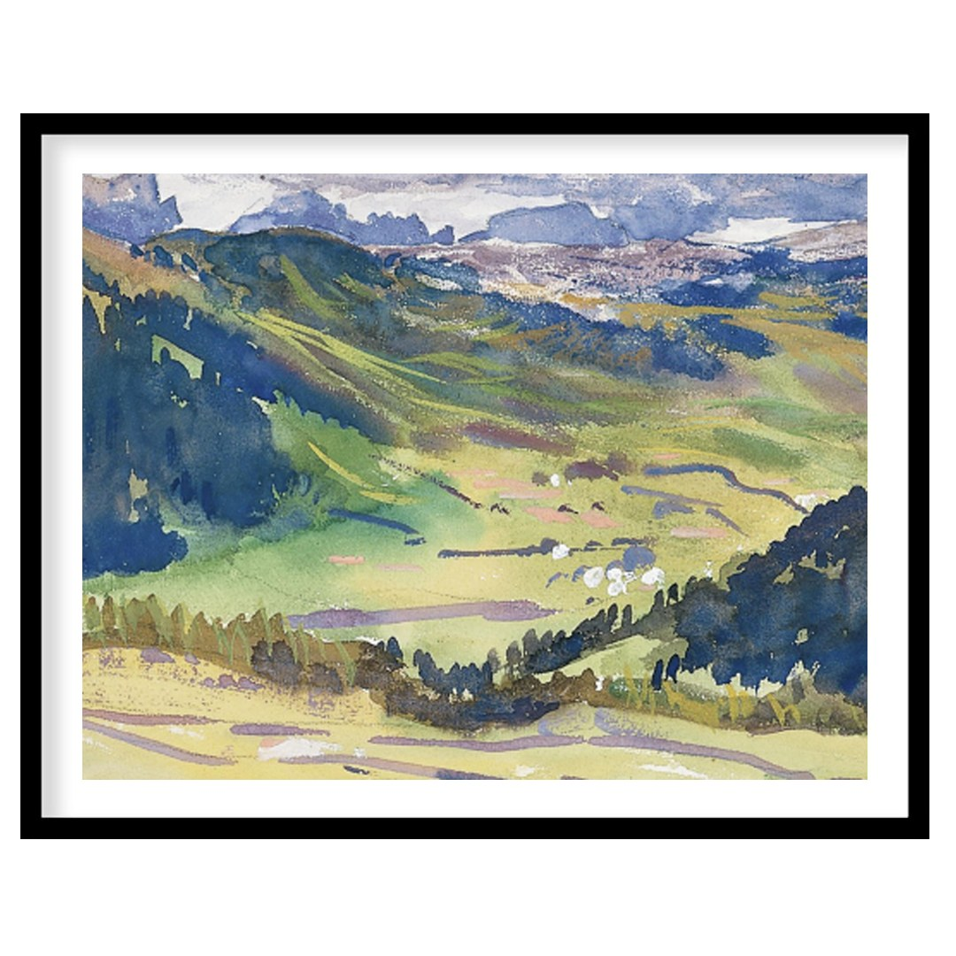 Experience the tranquil beauty of nature with this captivating mountain landscape artwork. The for sanctuary