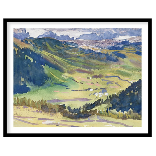 Experience the tranquil beauty of nature with this captivating mountain landscape artwork. The for sanctuary