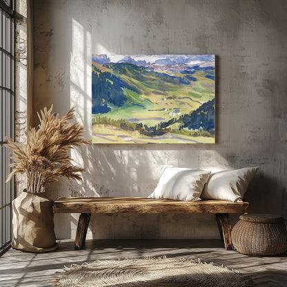Experience the tranquil beauty of nature with this captivating mountain landscape artwork. The for Veranda