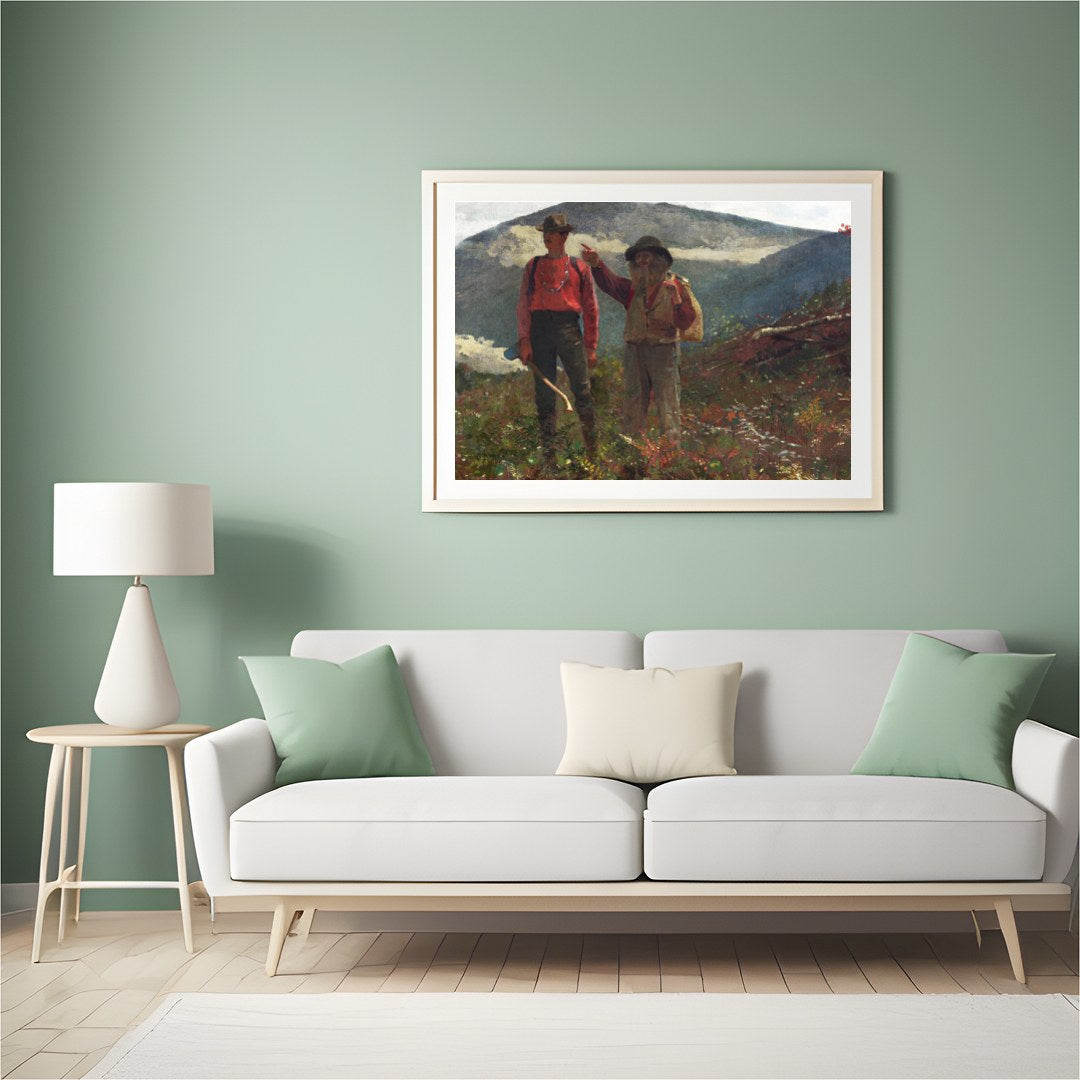Immerse yourself in the tranquility of nature with 'Mountain Wanderers in Harmony.' This for Hall