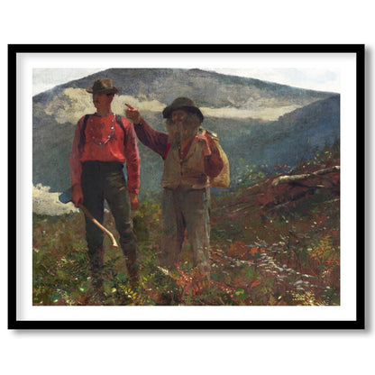Immerse yourself in the tranquility of nature with 'Mountain Wanderers in Harmony.' This for retreat