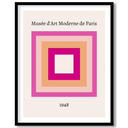This minimalist and sophisticated art print features a classic nested square composition, reminisce… for lovely house
