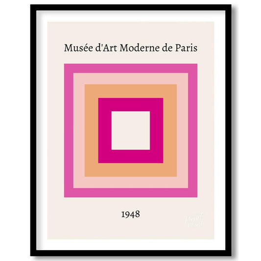 This minimalist and sophisticated art print features a classic nested square composition, reminisce… for lovely house