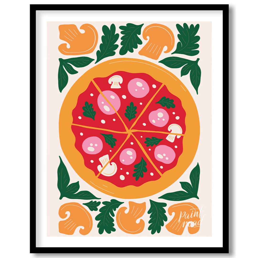 This appetizing illustration presents a beautifully rendered pizza, centrally placed and sliced int… for abode