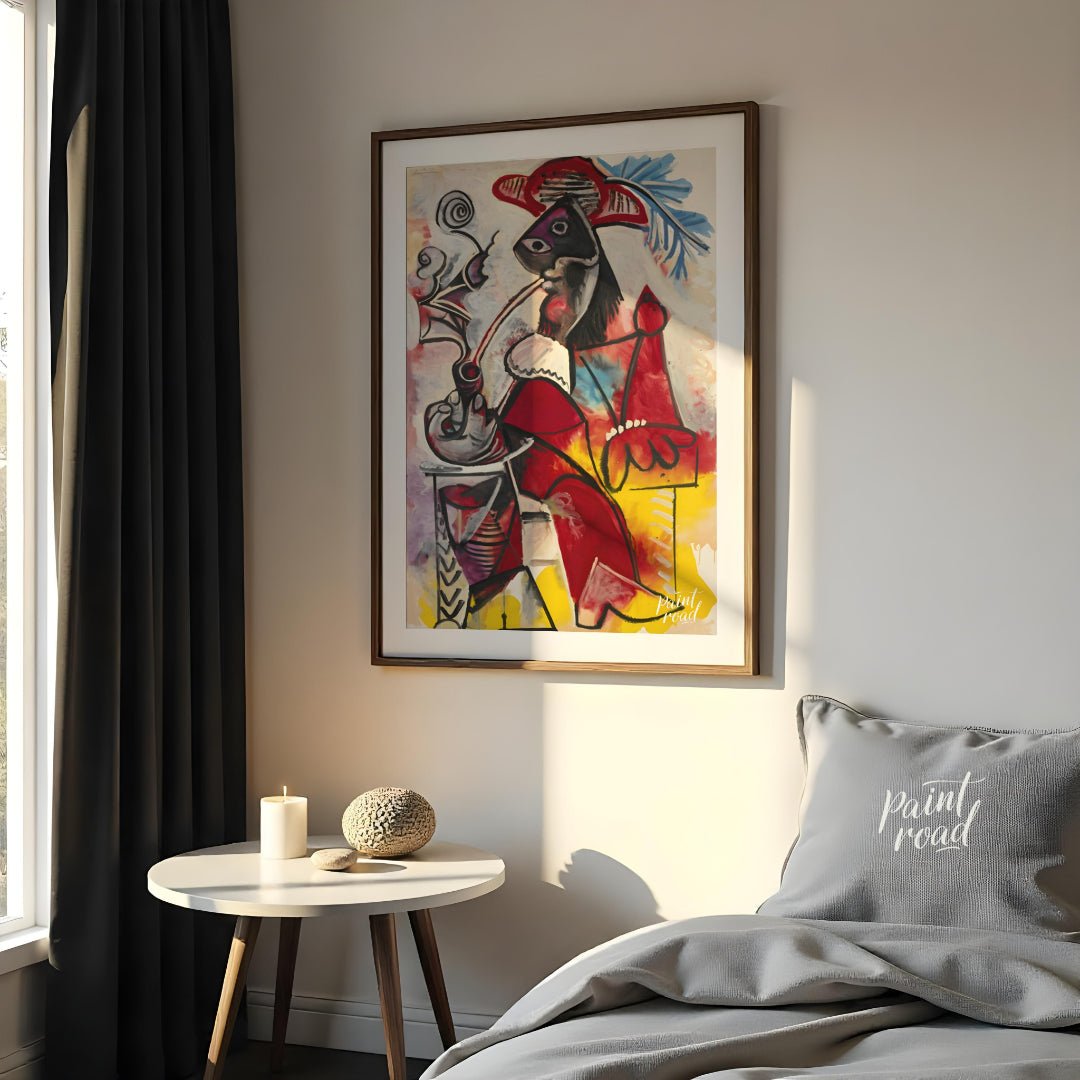 This late-period painting by Pablo Picasso, “Musketeer à la Pipe,” showcases his vigorous and uninh… for bedroom