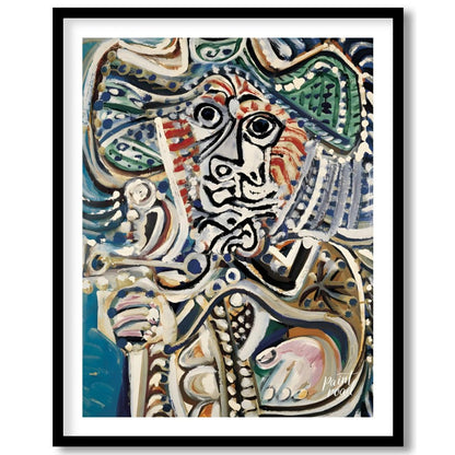 This powerful and highly energetic painting by Pablo Picasso, commonly recognized as a “Musketeer w… for house