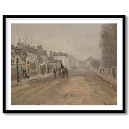 This captivating artwork presents a serene street scene painted in gentle pastel tones. With its for kitchen