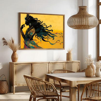 Experience the allure of mysticism with this exquisite artwork depicting an enigmatic silhouette for Dining