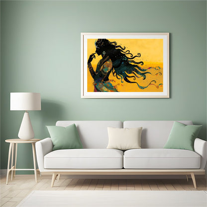 Experience the allure of mysticism with this exquisite artwork depicting an enigmatic silhouette for Hall