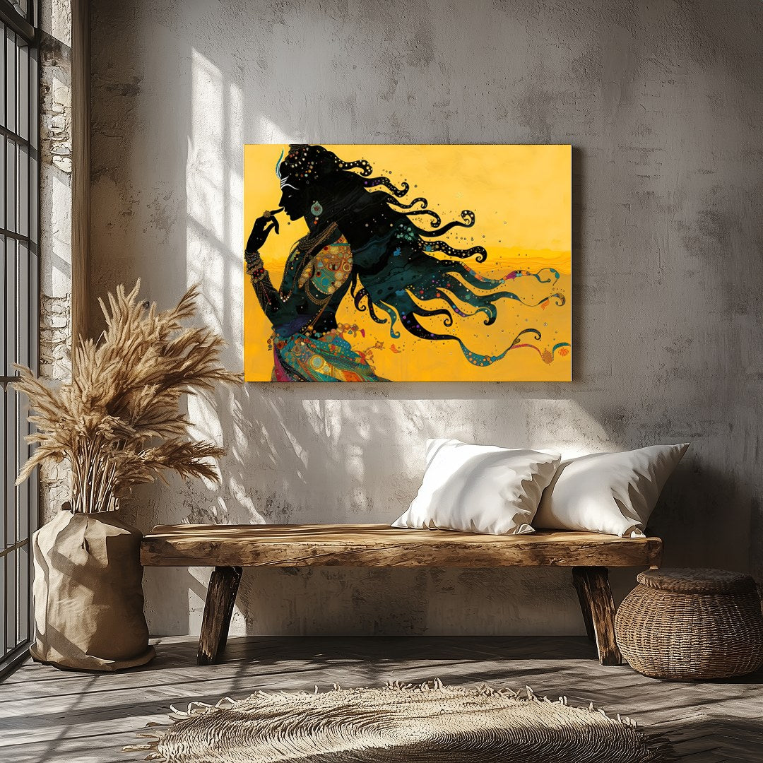 Experience the allure of mysticism with this exquisite artwork depicting an enigmatic silhouette for Veranda