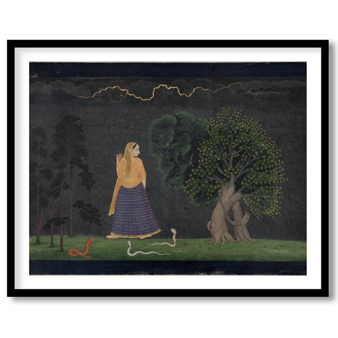 This intriguing piece captures a mystical scene where nature meets the supernatural. The artwork for decor