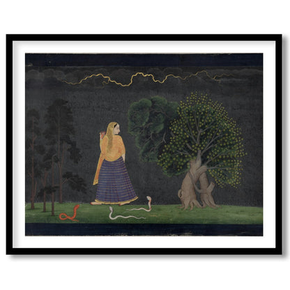 This intriguing piece captures a mystical scene where nature meets the supernatural. The artwork for decor