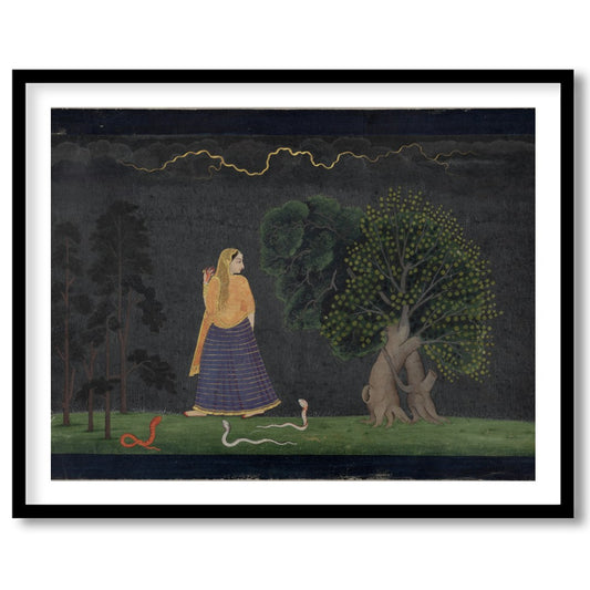 This intriguing piece captures a mystical scene where nature meets the supernatural. The artwork for decor
