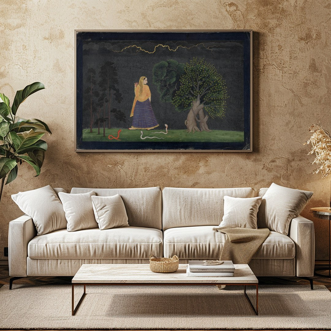 This intriguing piece captures a mystical scene where nature meets the supernatural. The artwork for Family Room
