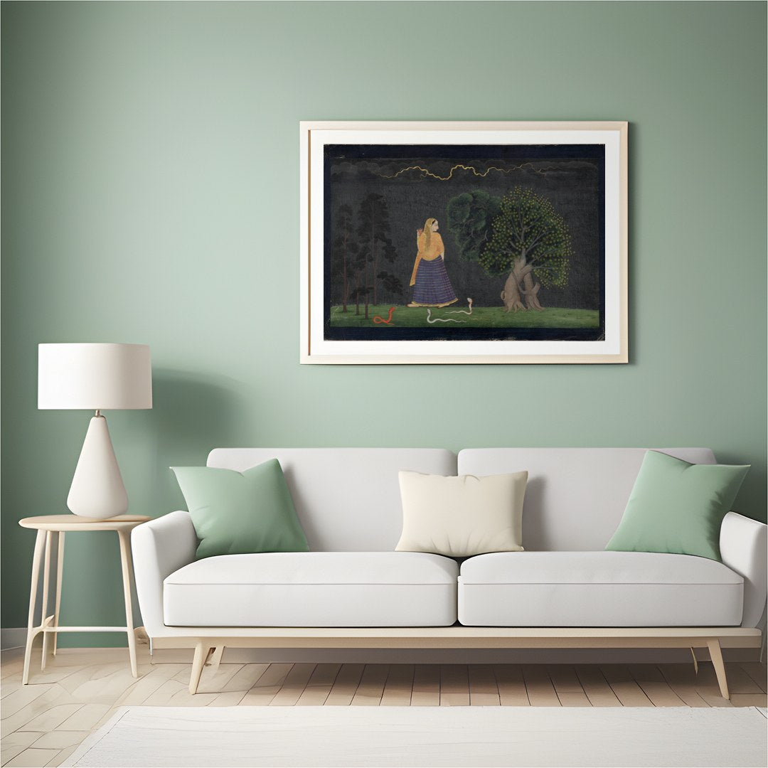 This intriguing piece captures a mystical scene where nature meets the supernatural. The artwork for Hall