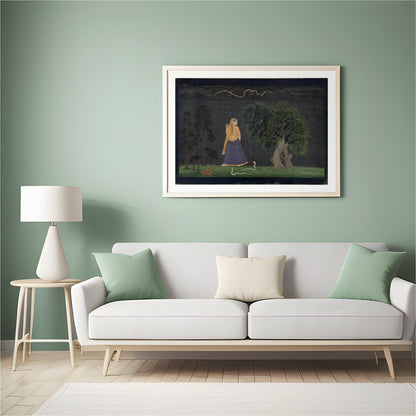 This intriguing piece captures a mystical scene where nature meets the supernatural. The artwork for Hall