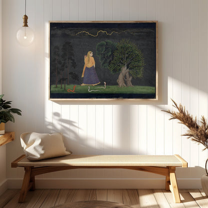 This intriguing piece captures a mystical scene where nature meets the supernatural. The artwork for Hallway