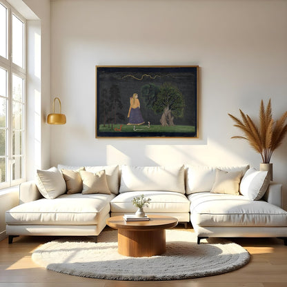 This intriguing piece captures a mystical scene where nature meets the supernatural. The artwork for Living Room