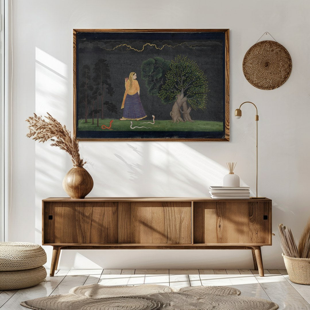 This intriguing piece captures a mystical scene where nature meets the supernatural. The artwork for Sitting Area