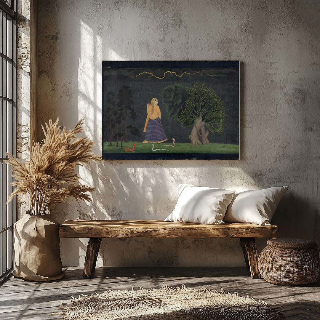 This intriguing piece captures a mystical scene where nature meets the supernatural. The artwork for Veranda
