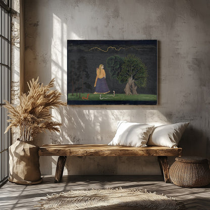 This intriguing piece captures a mystical scene where nature meets the supernatural. The artwork for Veranda