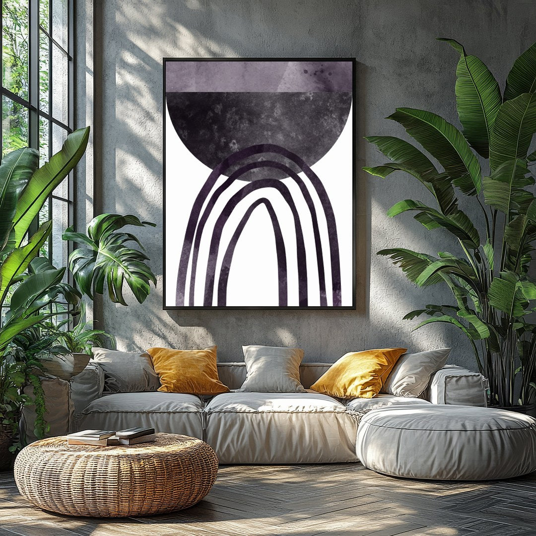 Dive into the depths of abstract sophistication with this mesmerizing artwork featuring bold, for Balcony