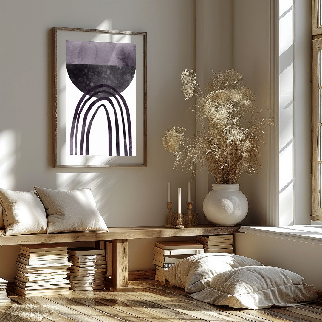 Dive into the depths of abstract sophistication with this mesmerizing artwork featuring bold, for place