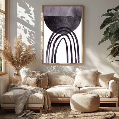 Dive into the depths of abstract sophistication with this mesmerizing artwork featuring bold, for Sitting Area