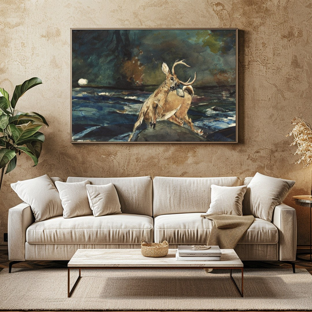 Immerse yourself in the captivating essence of nature with this evocative watercolor painting. for Family Room