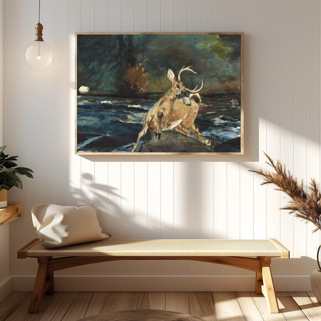 Immerse yourself in the captivating essence of nature with this evocative watercolor painting. for Hallway