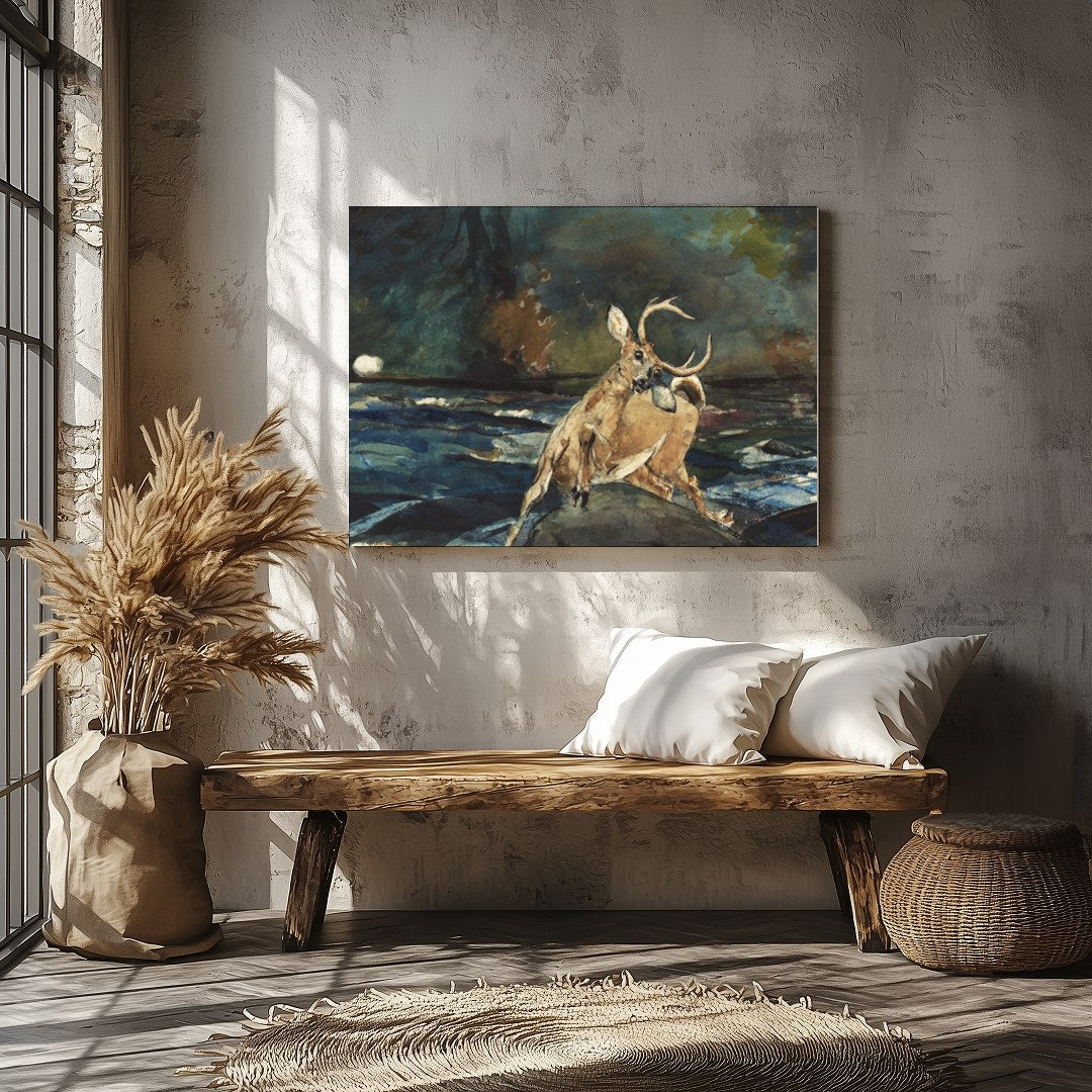 Immerse yourself in the captivating essence of nature with this evocative watercolor painting. for Veranda