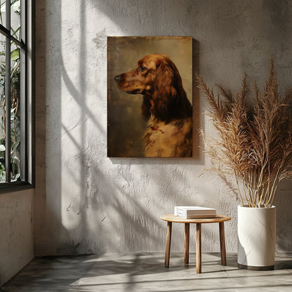 This exquisite portrait captures the noble essence of a setter, rendered in delicate brushstrokes. for Entrance