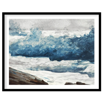 Experience the captivating energy of the ocean with this dynamic portrayal of crashing waves. for house