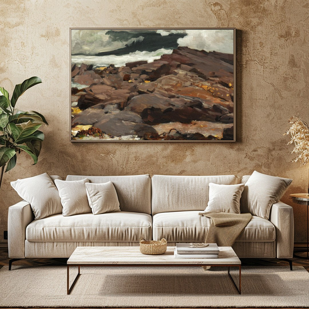 Capture the raw power and beauty of the sea with this fine art piece, showcasing tumultuous waves for Family Room
