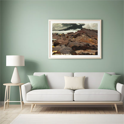 Capture the raw power and beauty of the sea with this fine art piece, showcasing tumultuous waves for Hall