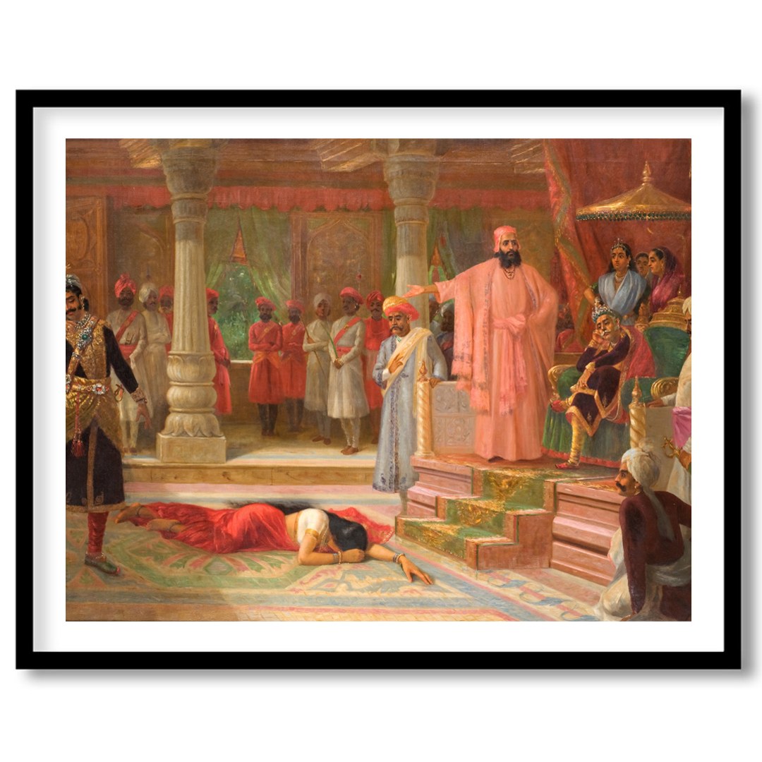This captivating artwork brings to life a richly detailed royal court scene, showcasing opulent for sweet-home