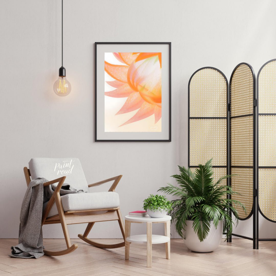 Orange Cream Bloom Painting available online at Paintroad showing aesthetic art and beauty