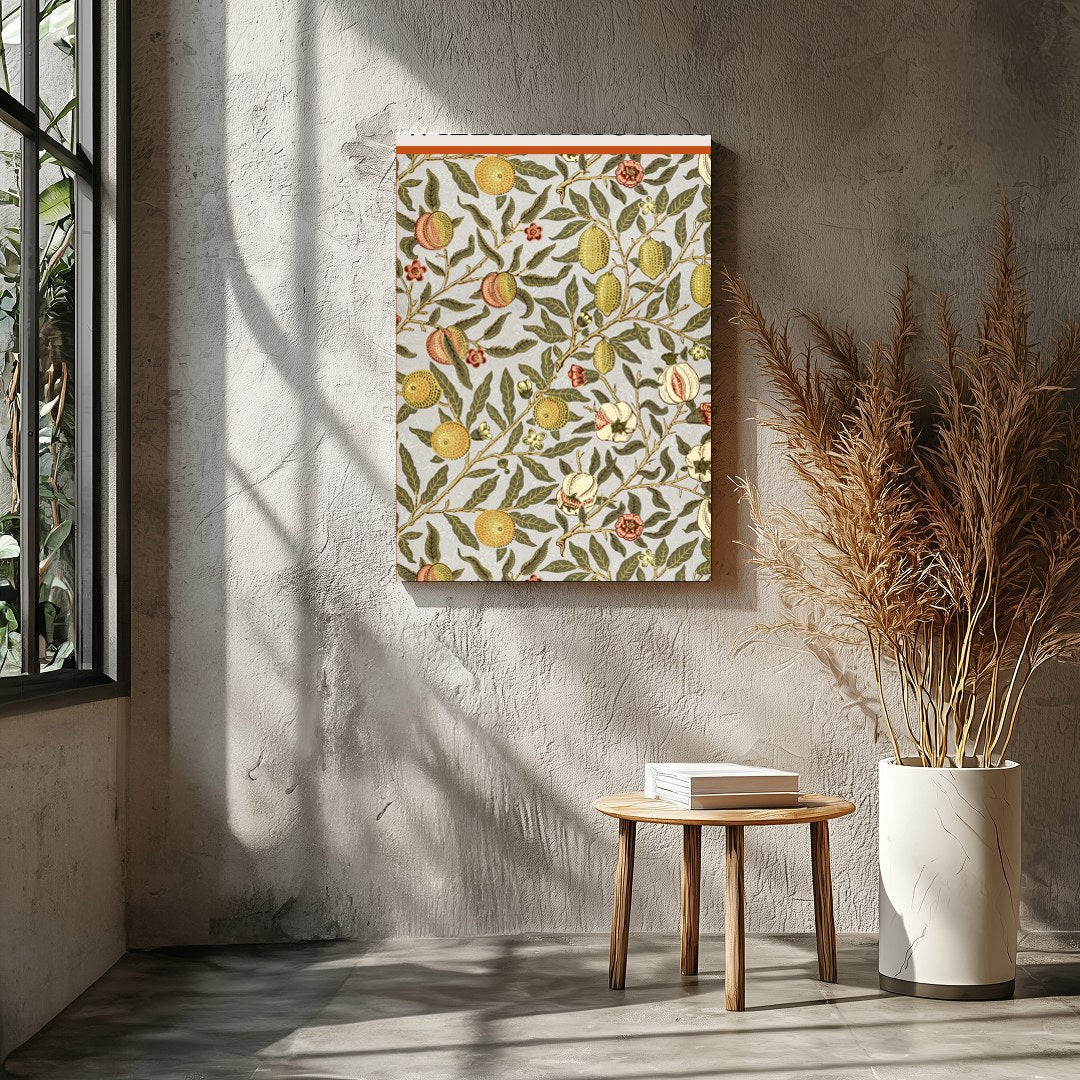 Elevate your space with this exquisite botanical print by William Morris, showcasing a delicate for Entrance
