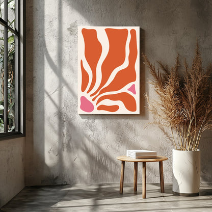 Embrace the essence of modern minimalism with this captivating abstract wall art. Its fluid shapes for Entrance