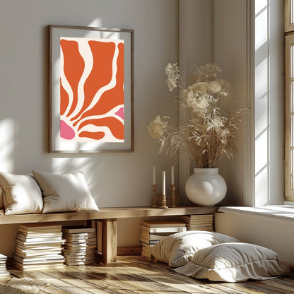 Embrace the essence of modern minimalism with this captivating abstract wall art. Its fluid shapes for sweet-home