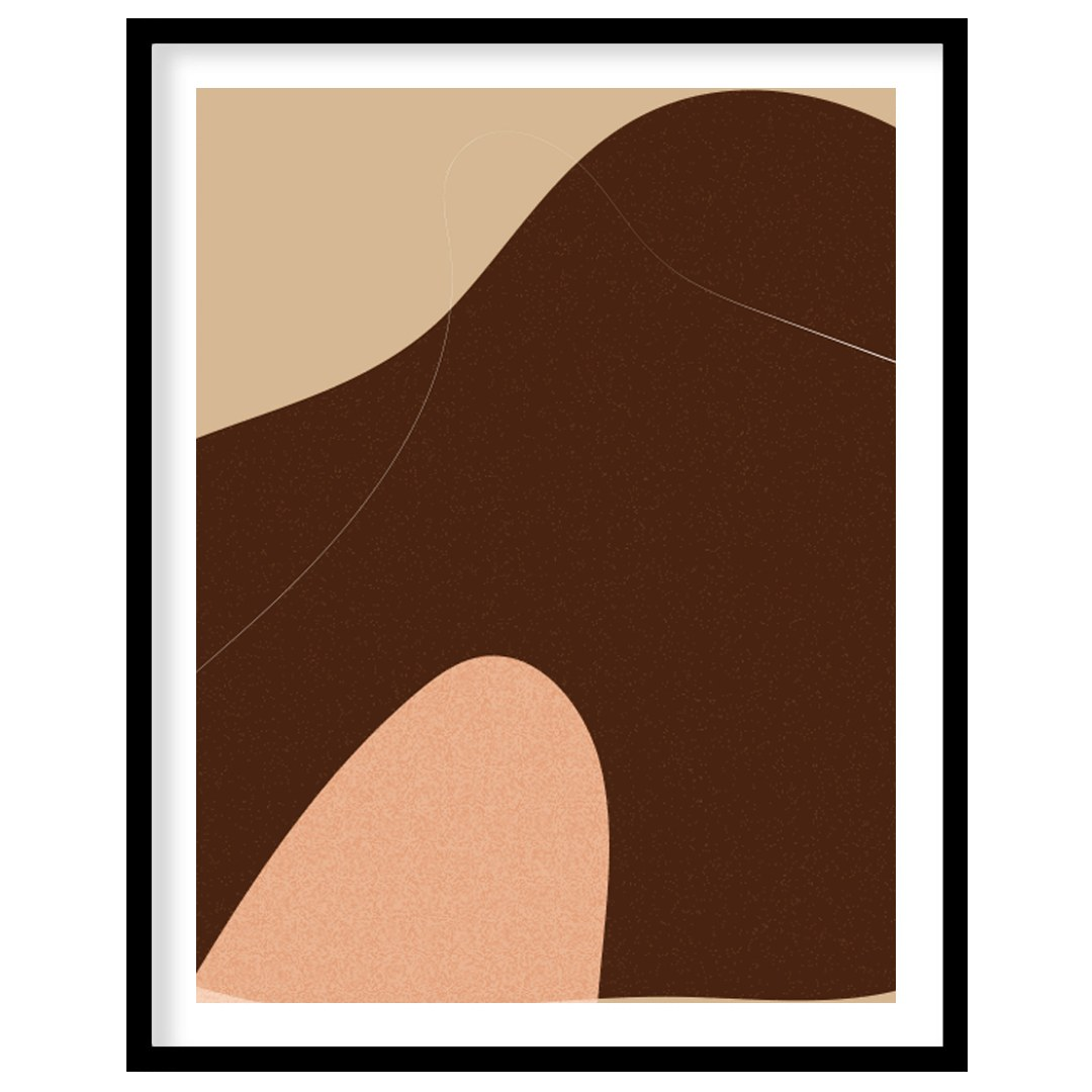 This captivating abstract artwork features a harmonious blend of earthy tones and organic shapes. for area