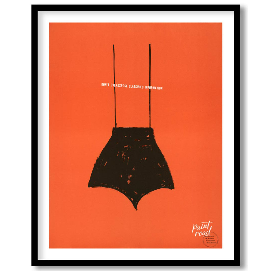 This striking vintage poster, likely from a mid-20th-century security campaign, features a minimali… for house