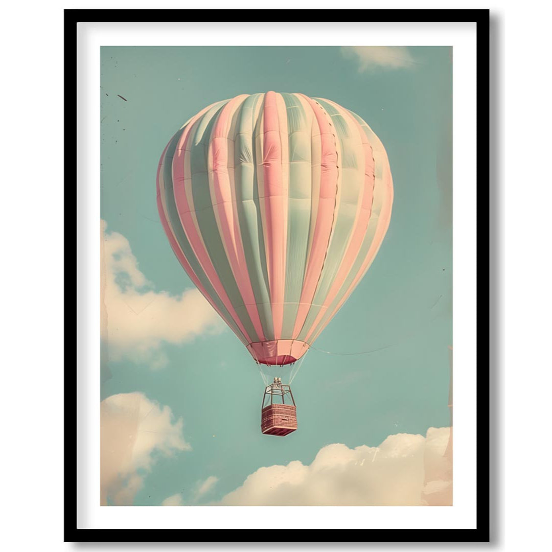 This captivating photograph or digital rendering features a majestic hot air balloon gracefully asc… for sweet home