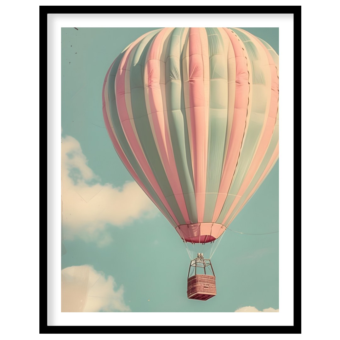 This captivating photograph or digital rendering features a majestic hot air balloon gracefully asc… for sweet home