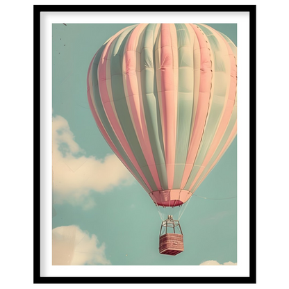 This captivating photograph or digital rendering features a majestic hot air balloon gracefully asc… for sweet home